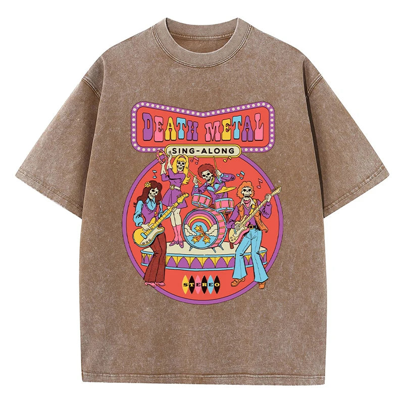 "Death Metal Sing-Along" Vintage Cartoon Tee