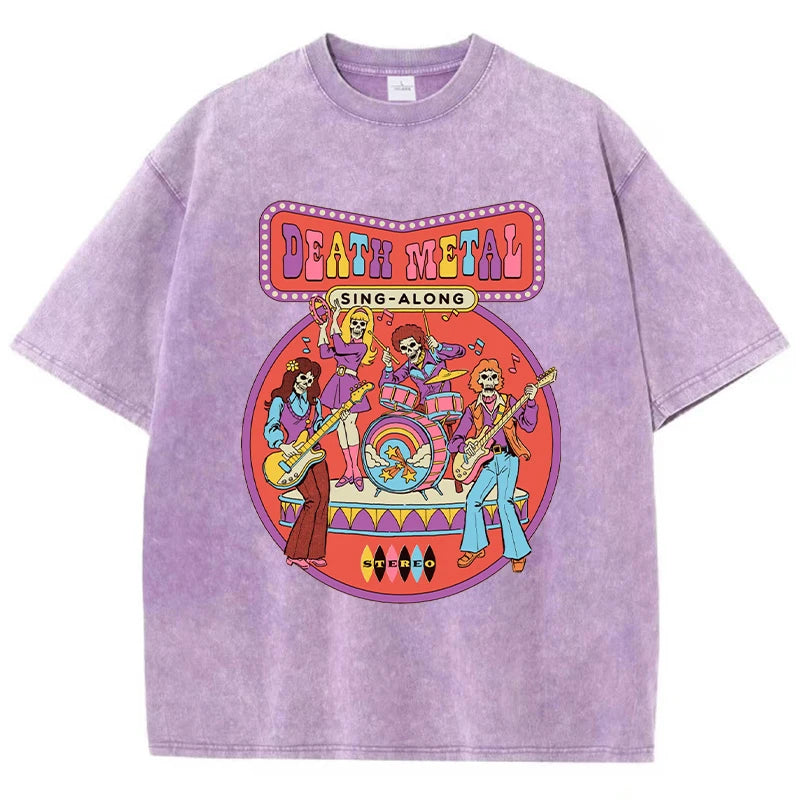 "Death Metal Sing-Along" Vintage Cartoon Tee