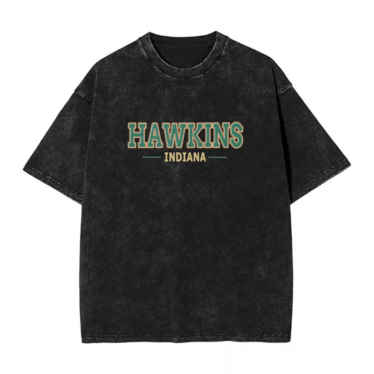 "Hawkins Varsity" Vintage Oversized Tee