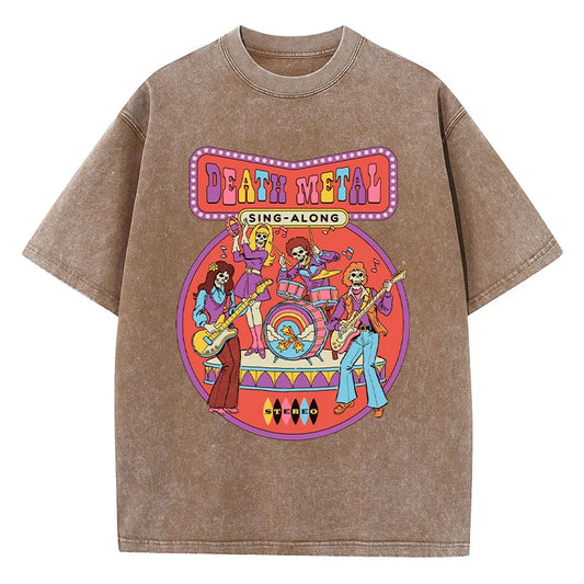 "Death Metal Sing-Along" Vintage Cartoon Tee